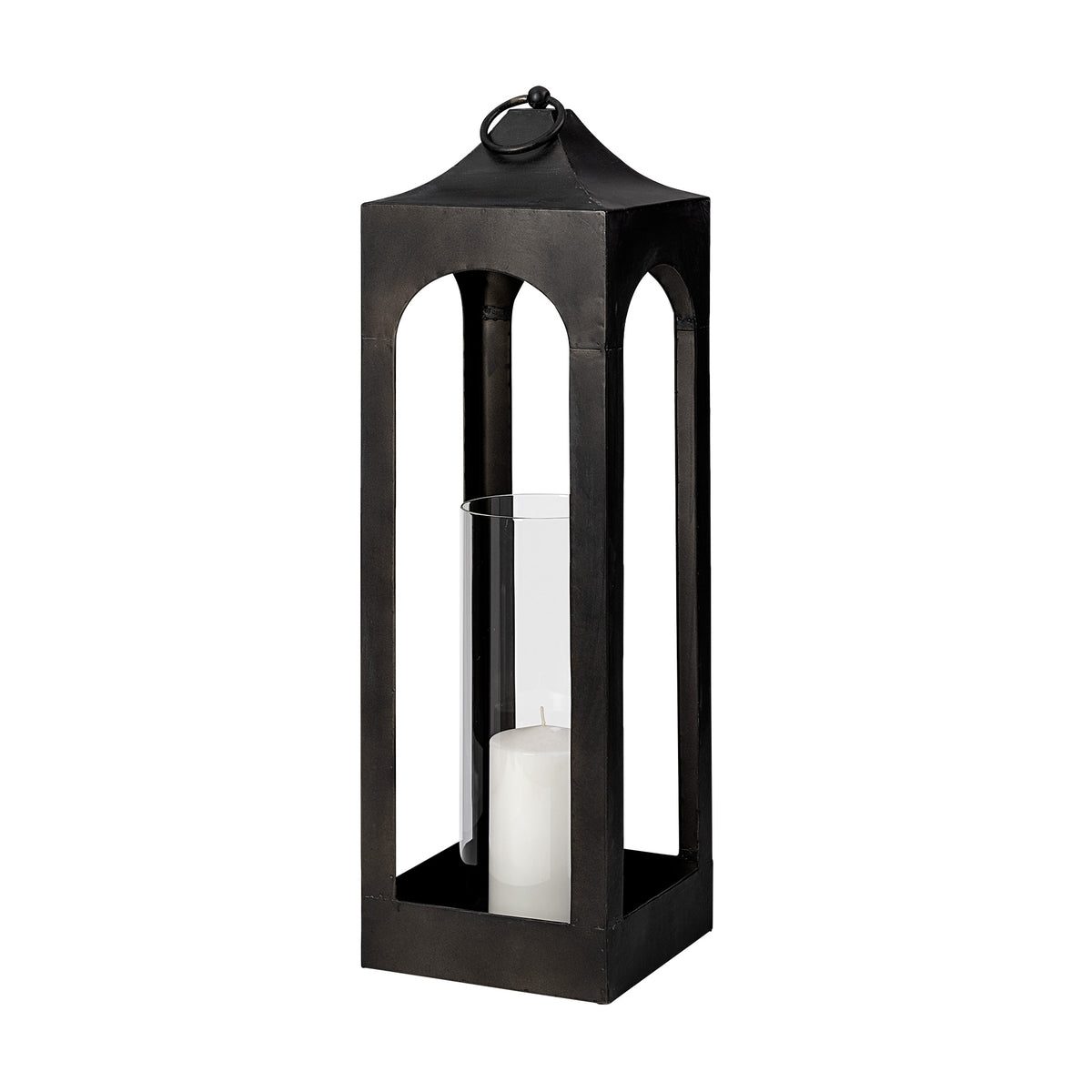 INA CHARCOAL METAL LANTERNS