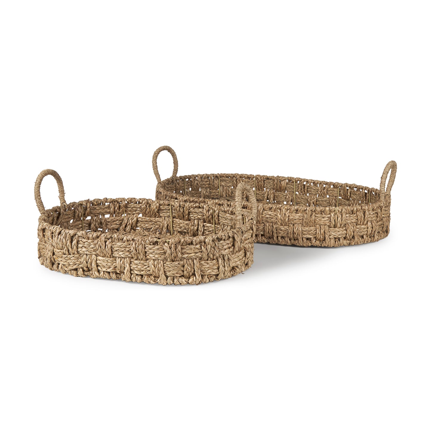 BASKETWEAVE SEAGRASS TRAYS