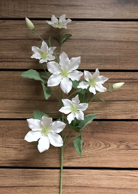 37" WHITE CLEMATIS SPRAY