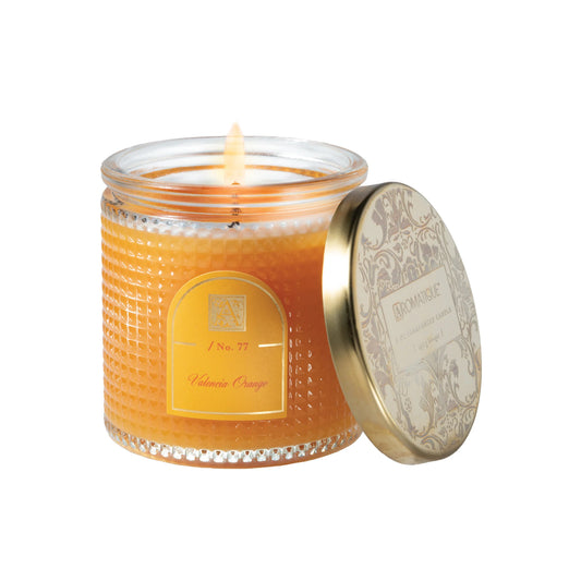 VALENCIA ORANGE TEXTURED GLASS CANDLE