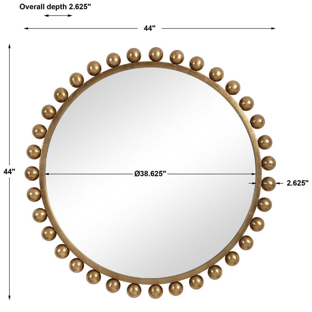 CYRA ROUND MIRROR - GOLD