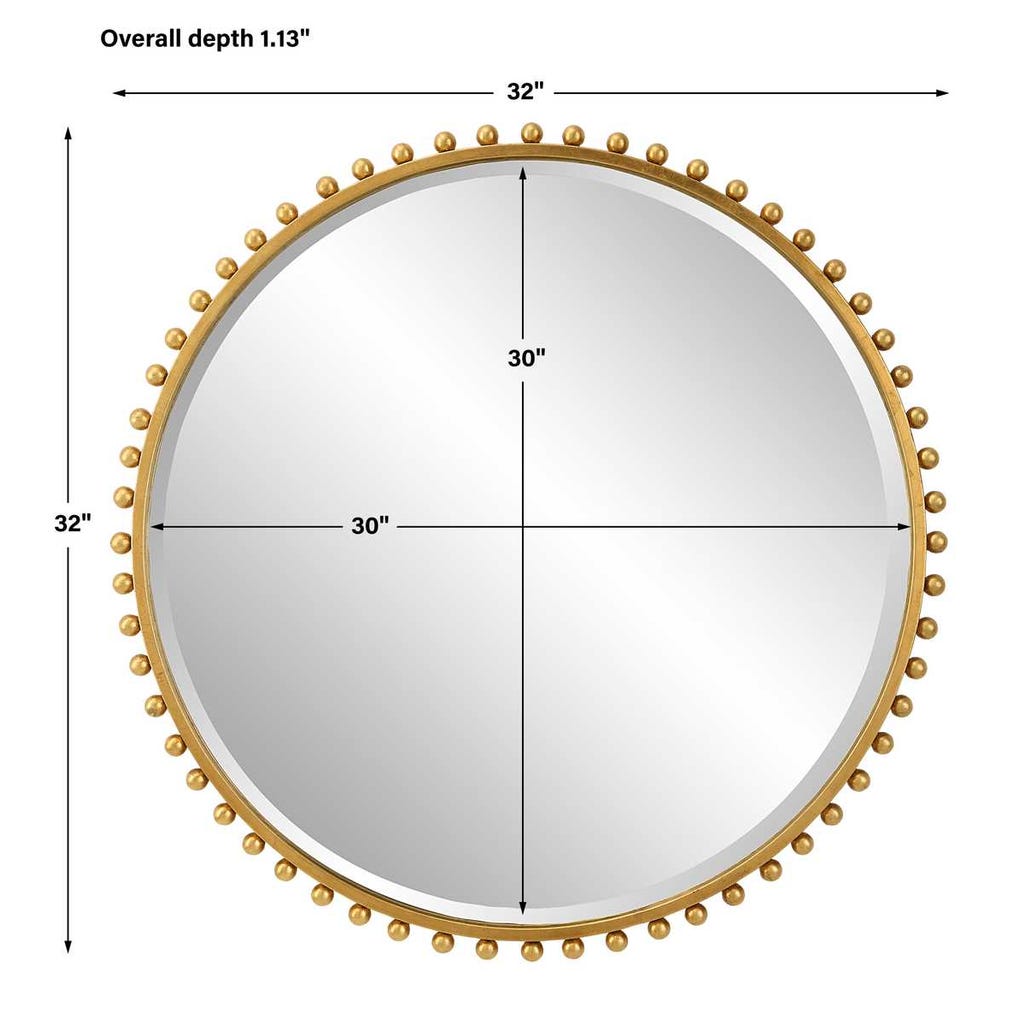TAZA ROUND MIRROR - GOLD
