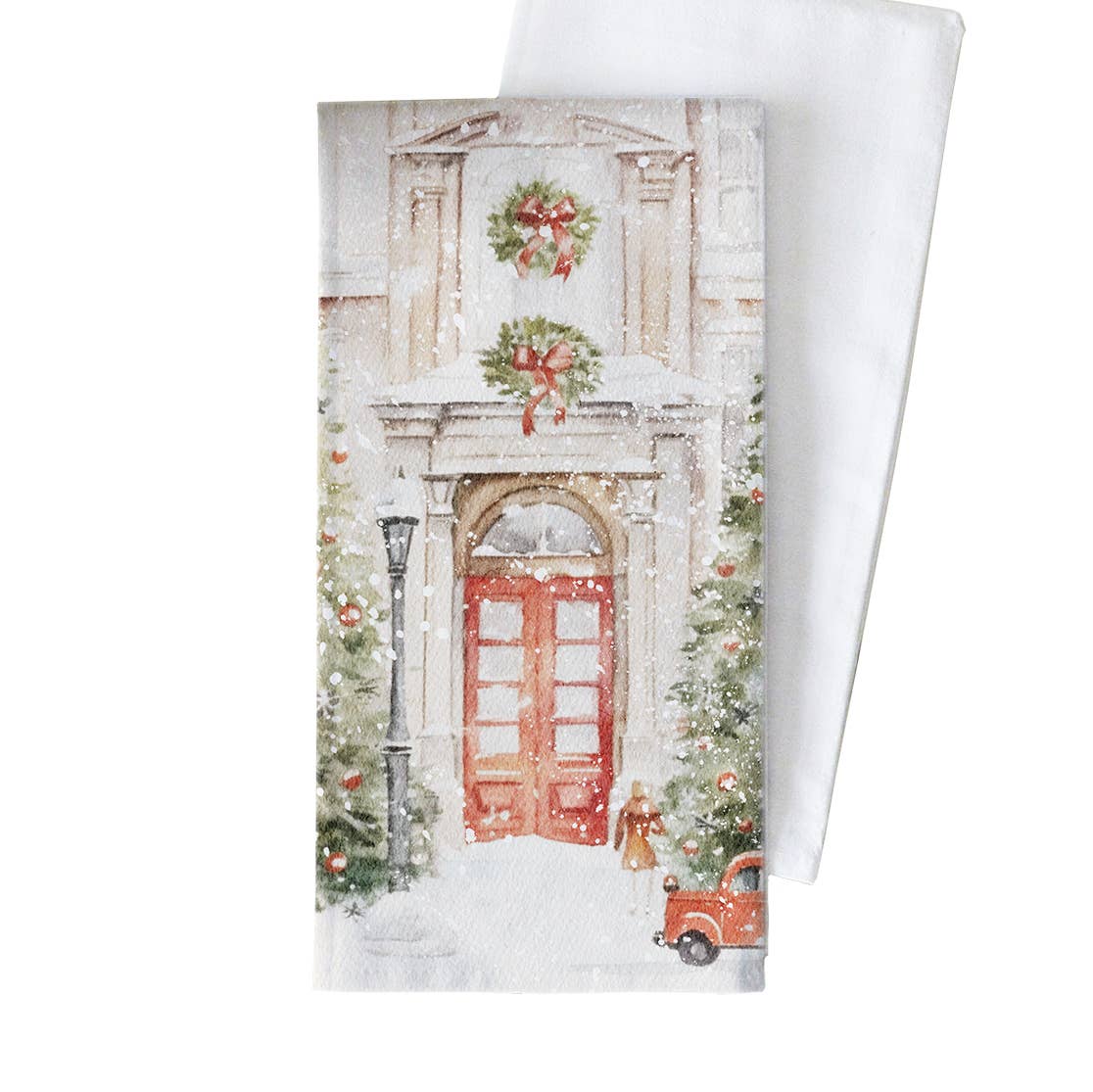 SNOWY DOORS TEA TOWEL