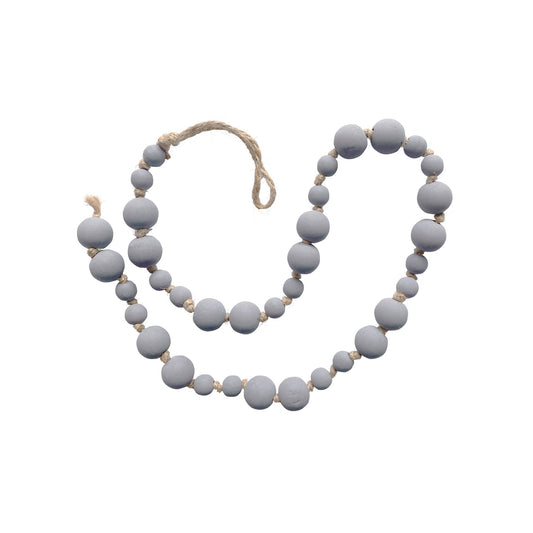 WOODEN GREY BEADS