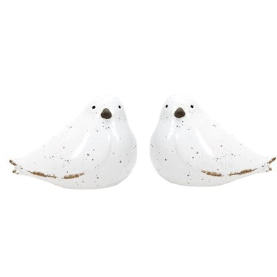 WHITE CERAMIC BIRD