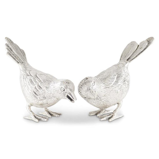 ANTIQUE SILVER SONG BIRD