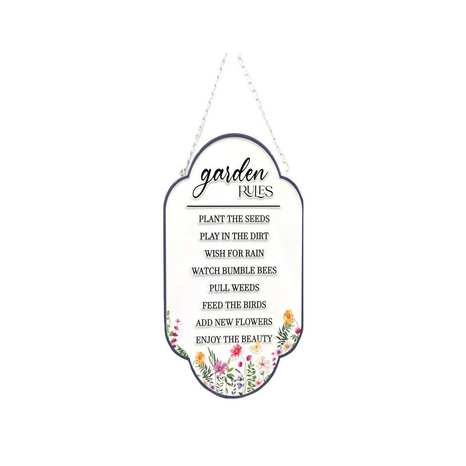GARDEN RULES SIGN