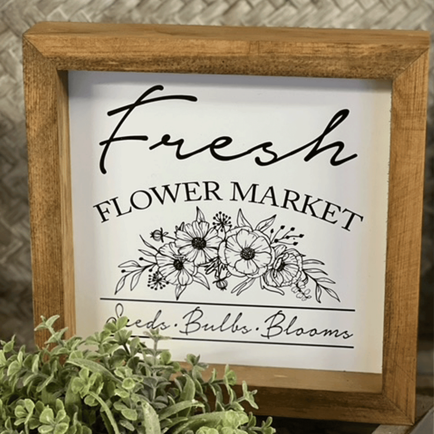 FRESH FLOWER MARKET FRAMED PRINT