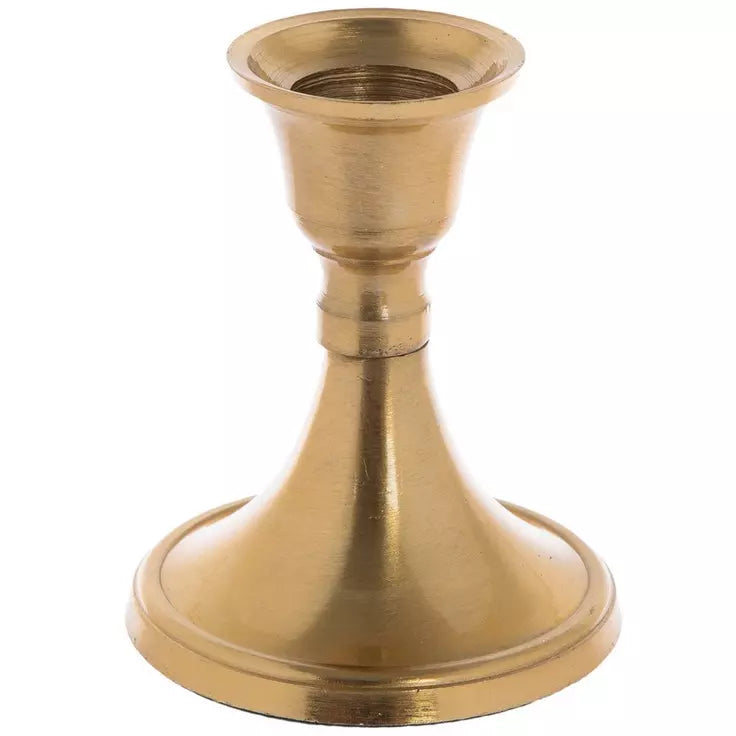 GOLD TAPER CANDLE HOLDER