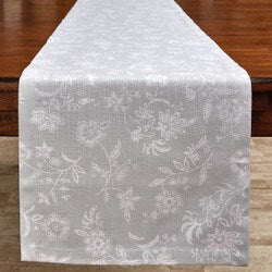 LIGHT FLORAL RUNNER 14" X 54"