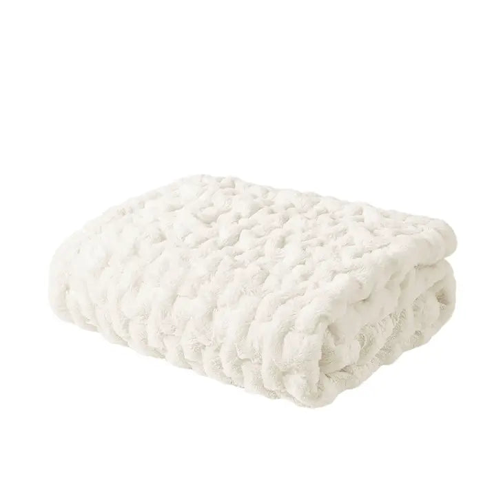 RUCHED 50X60" THROW BLANKET