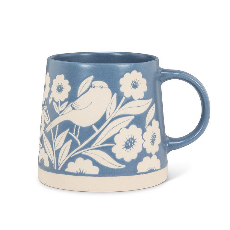 FLORAL BLUE BIRD MUG