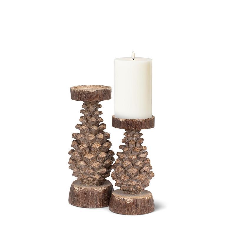 PINECONE PILLAR HOLDERS