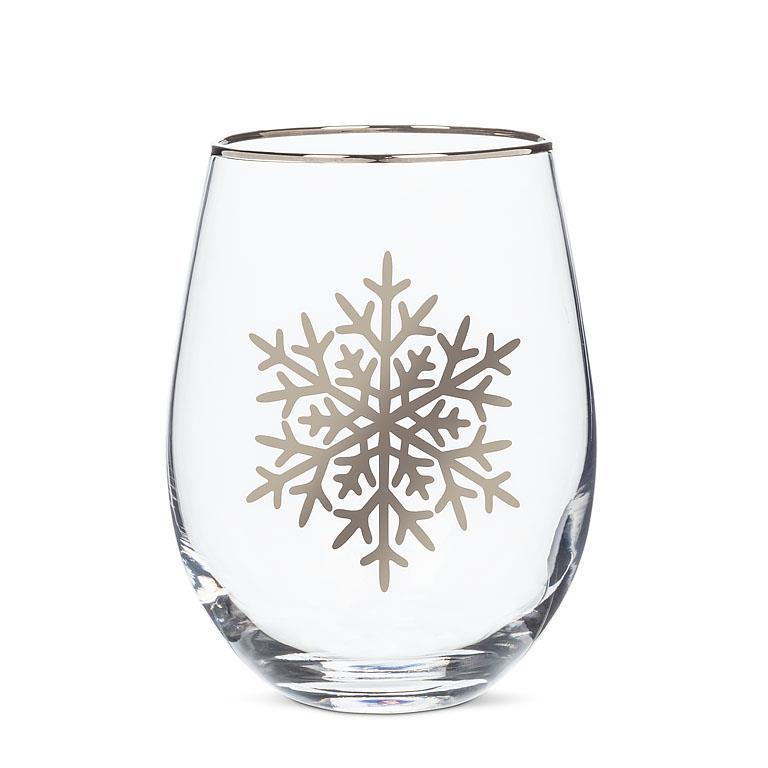 FROSTED SNOWFLAKE WINE GLASS