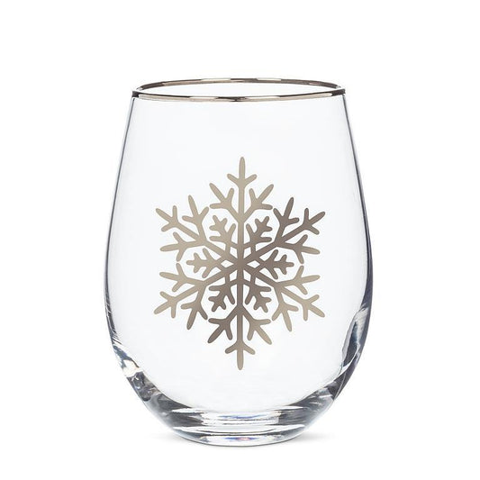 FROSTED SNOWFLAKE WINE GLASS