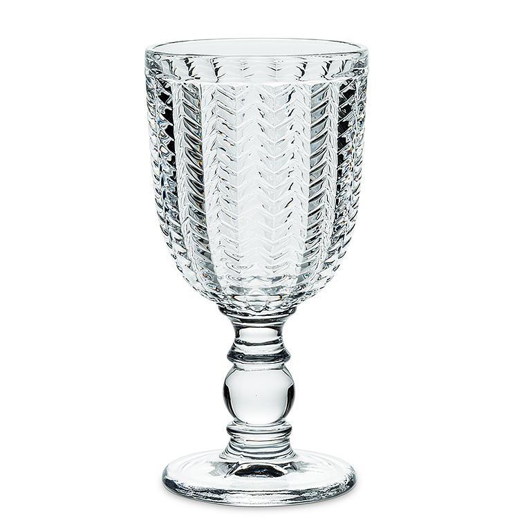 HERRINGBONE WINE GOBLET