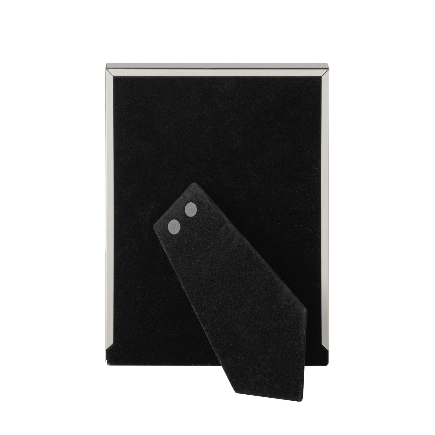 SILVER TRIM BLACK ENAMEL PHOTO FRAME