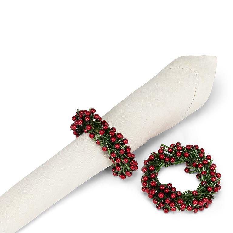 BEADED WREATH NAPKIN RING