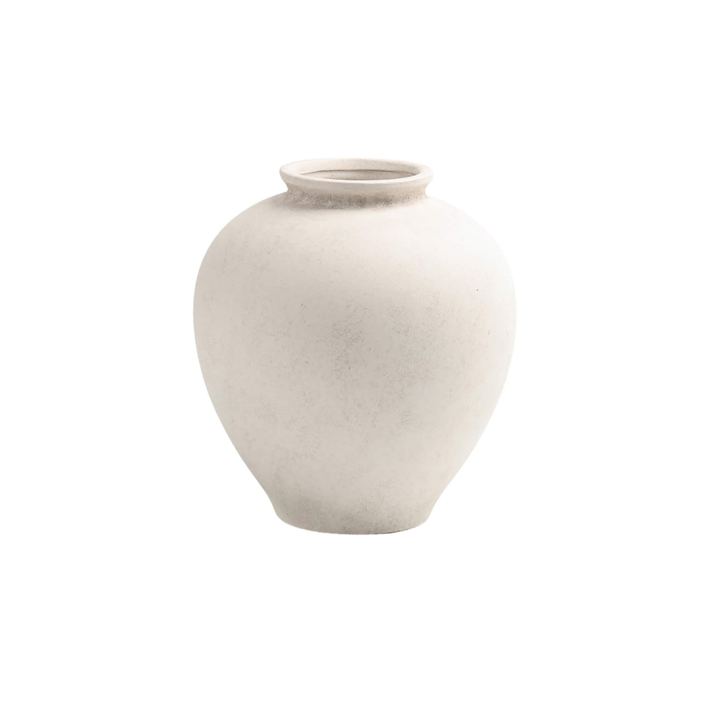WHITE TERRACOTTA VASE