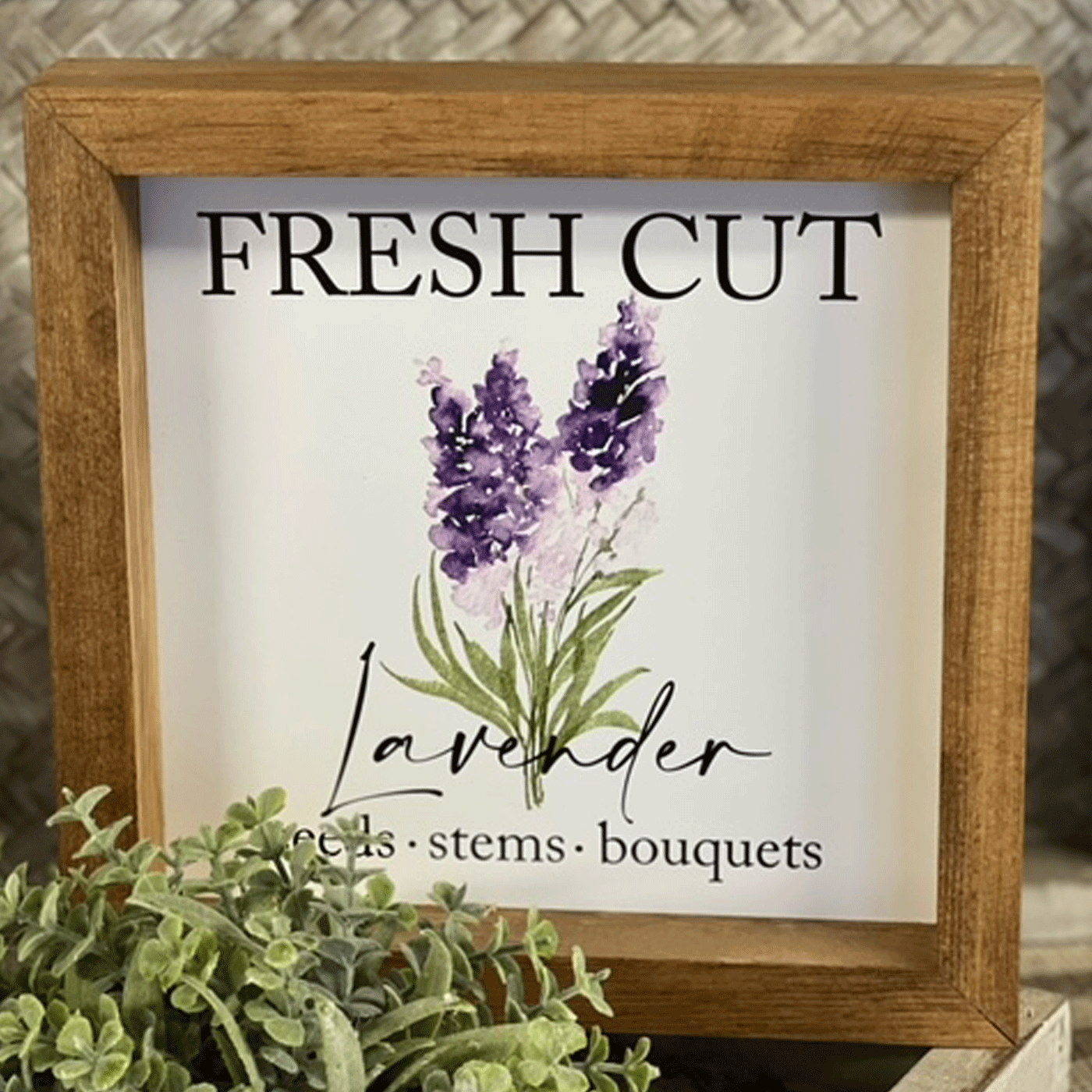 FRESH CUT LAVENDER FRAMED PRINT
