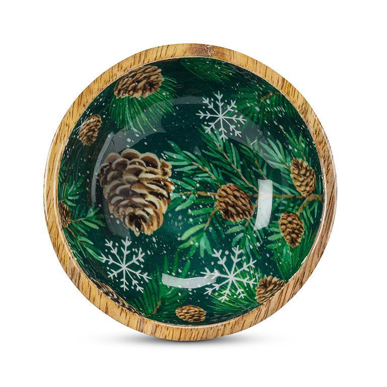 PINECONE MANGO WOOD BOWL