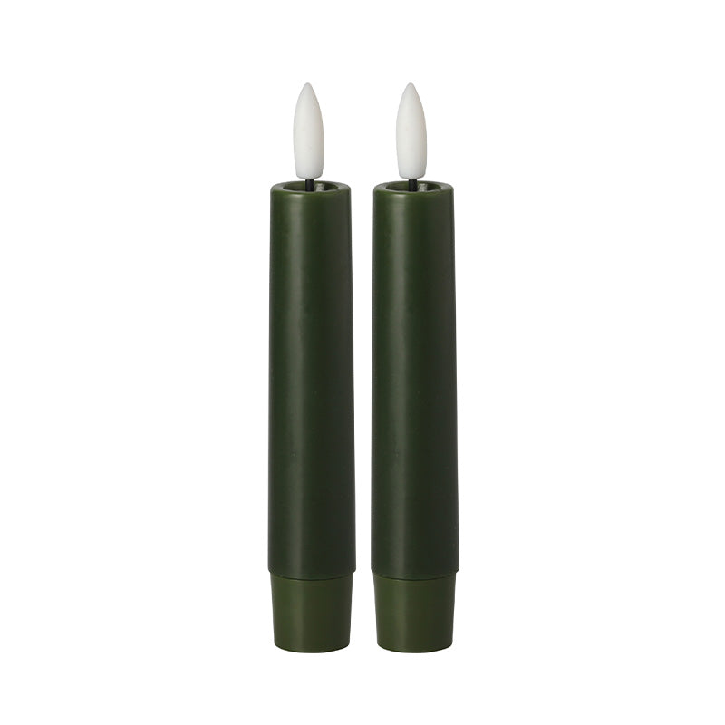6" MOSS GREEN LED DINNER CANDLE