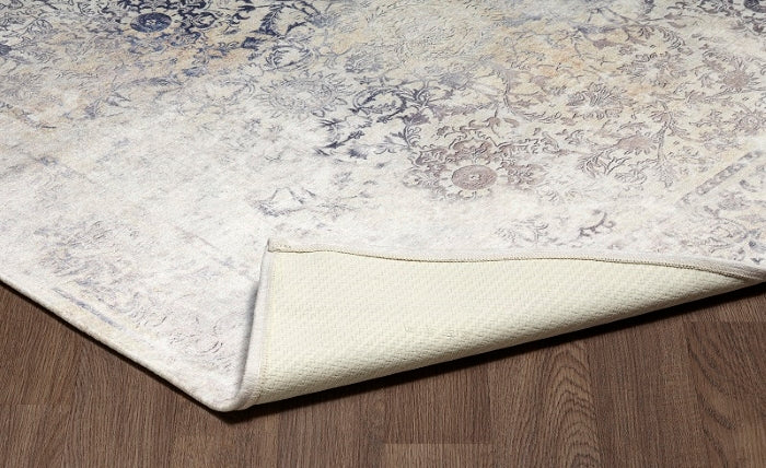 SPARX DISTRESSED NAVY/BEIGE WASHABLE RUG PPL-C1338