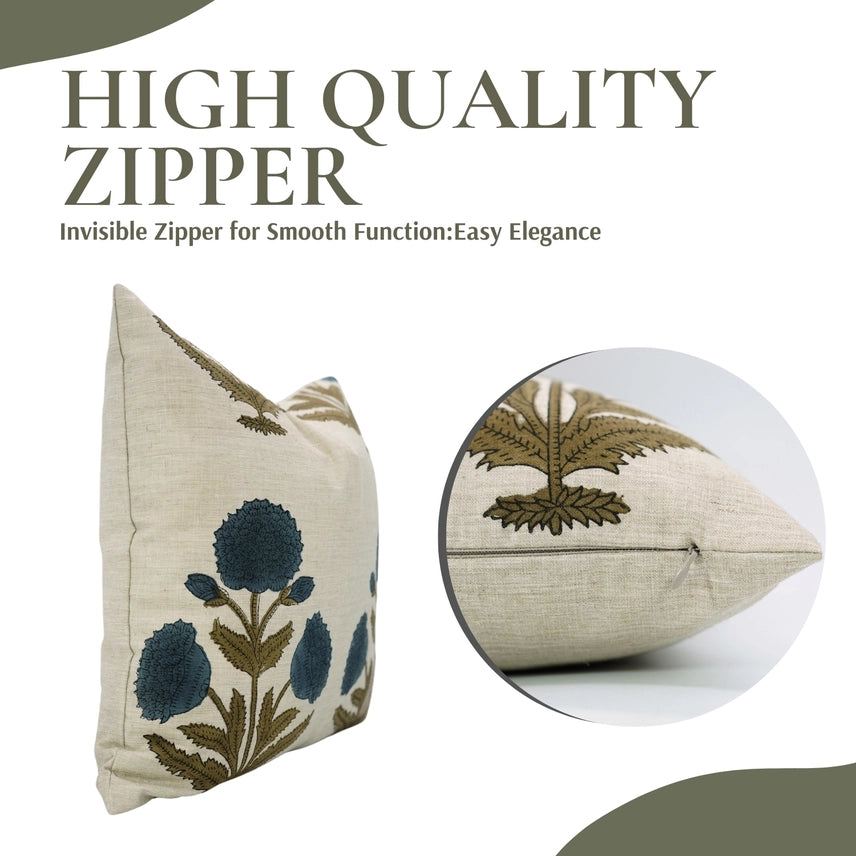 BADSHAH BLOCK PRINT LINEN PILLOW