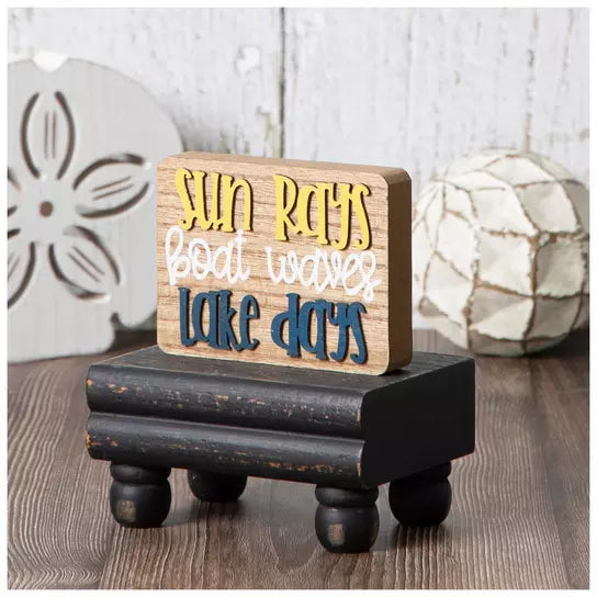 LAKE DAYS WOOD BLOCK