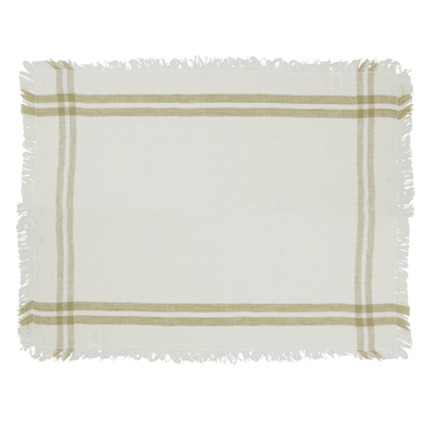 STRIPE FRINGE PLACEMAT 13X19