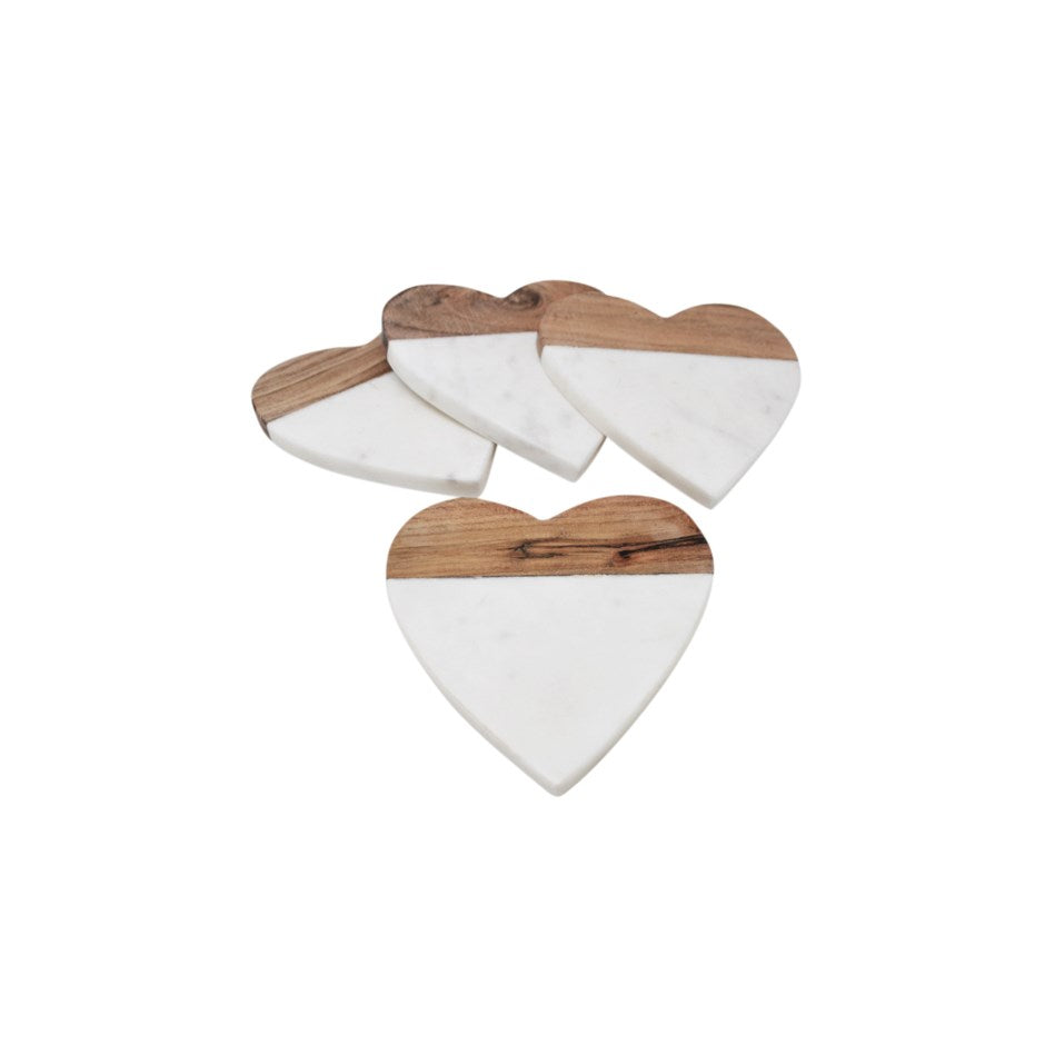 MARBLE HEART COASTERS
