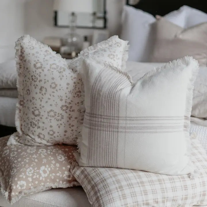 FLORAL FRINGE PILLOW