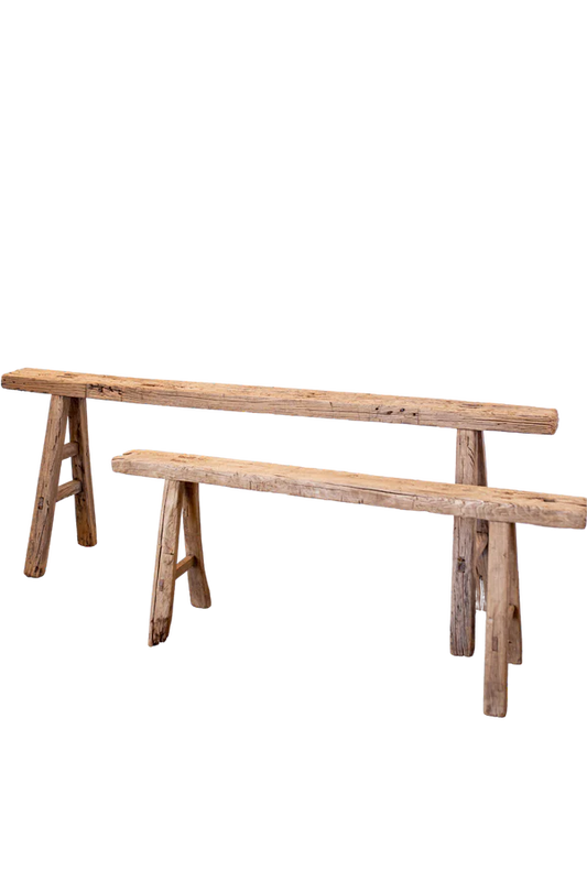 SKINNY ELM WOOD BENCH