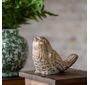 ANTIQUE GOLD CEMENT BIRD