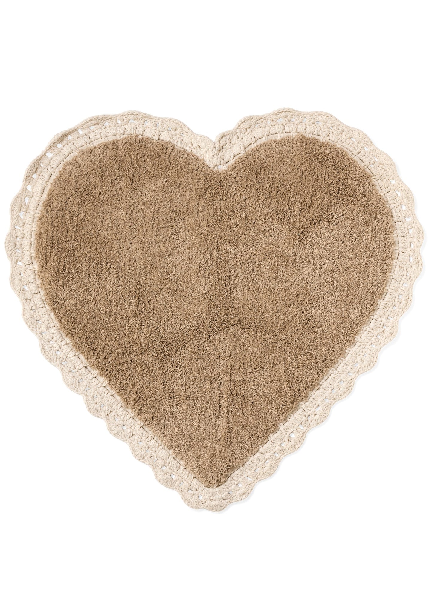 TUFTED HEART & LACE BATHMAT