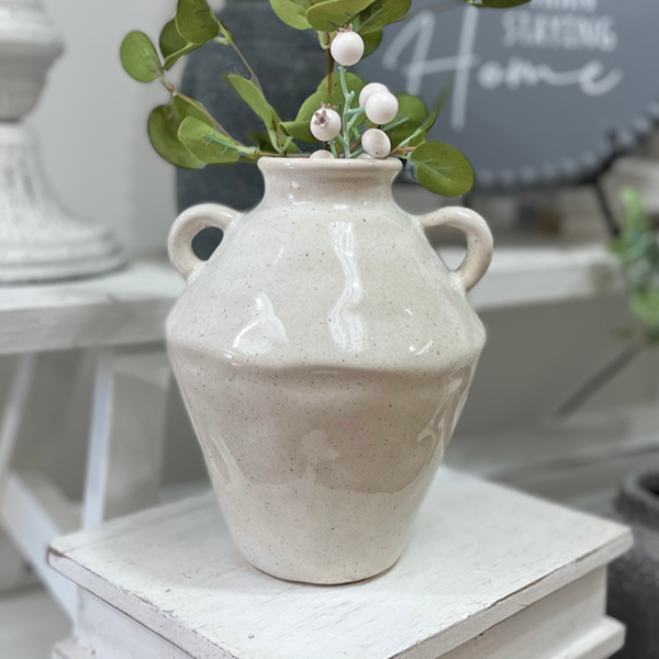 7" TWO HANDLE VASE