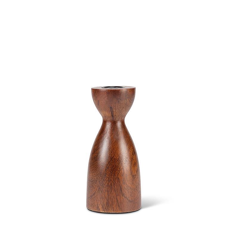 SMALL CURVY WALNUT TAPER HOLDER