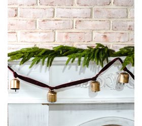 GOLD & MAROON VELVET BELL GARLAND