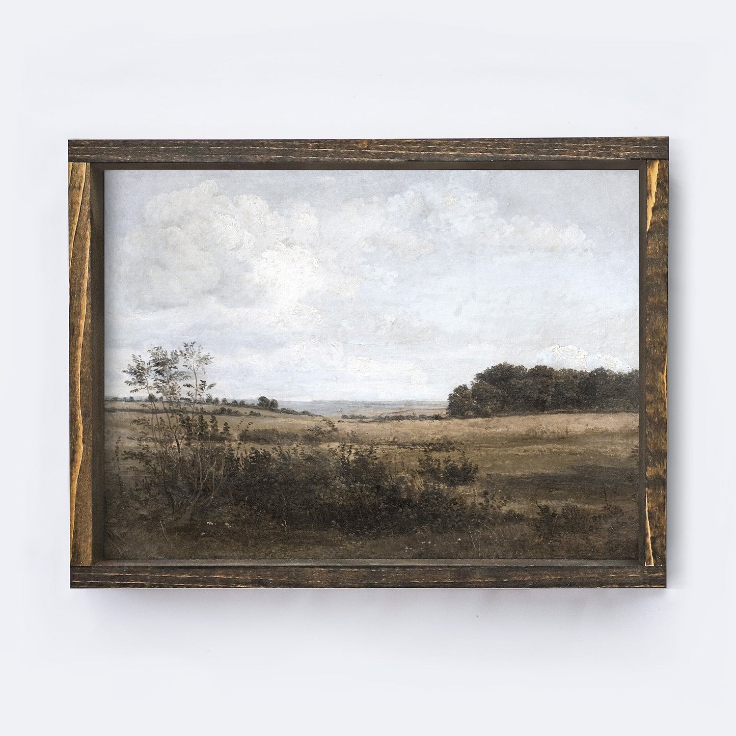 VINTAGE LANDSCAPE WOOD FRAMED ART