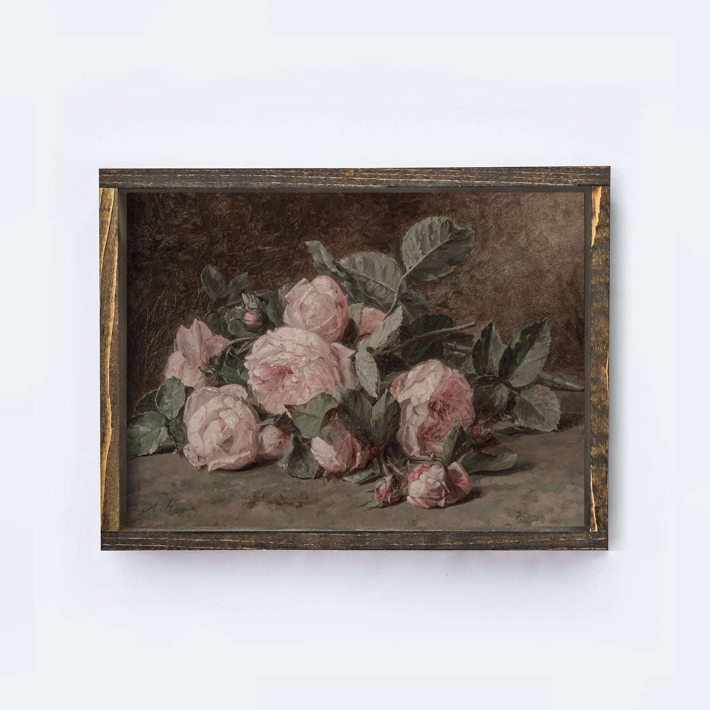 FLOWER ART WOOD FRAMED