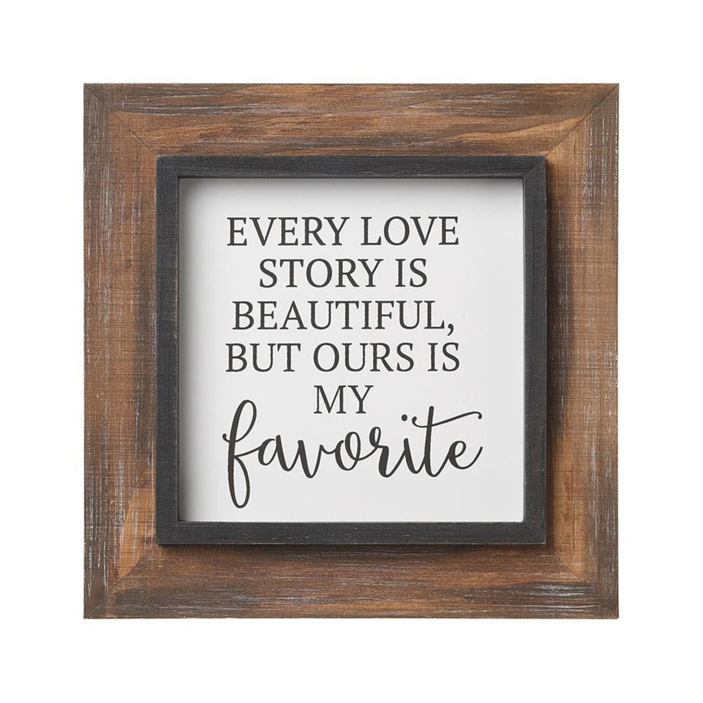 LOVE STORY WOOD SIGN