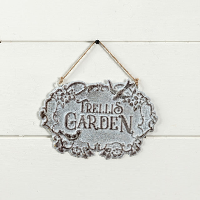 TRELLIS GARDEN HANGING SIGN