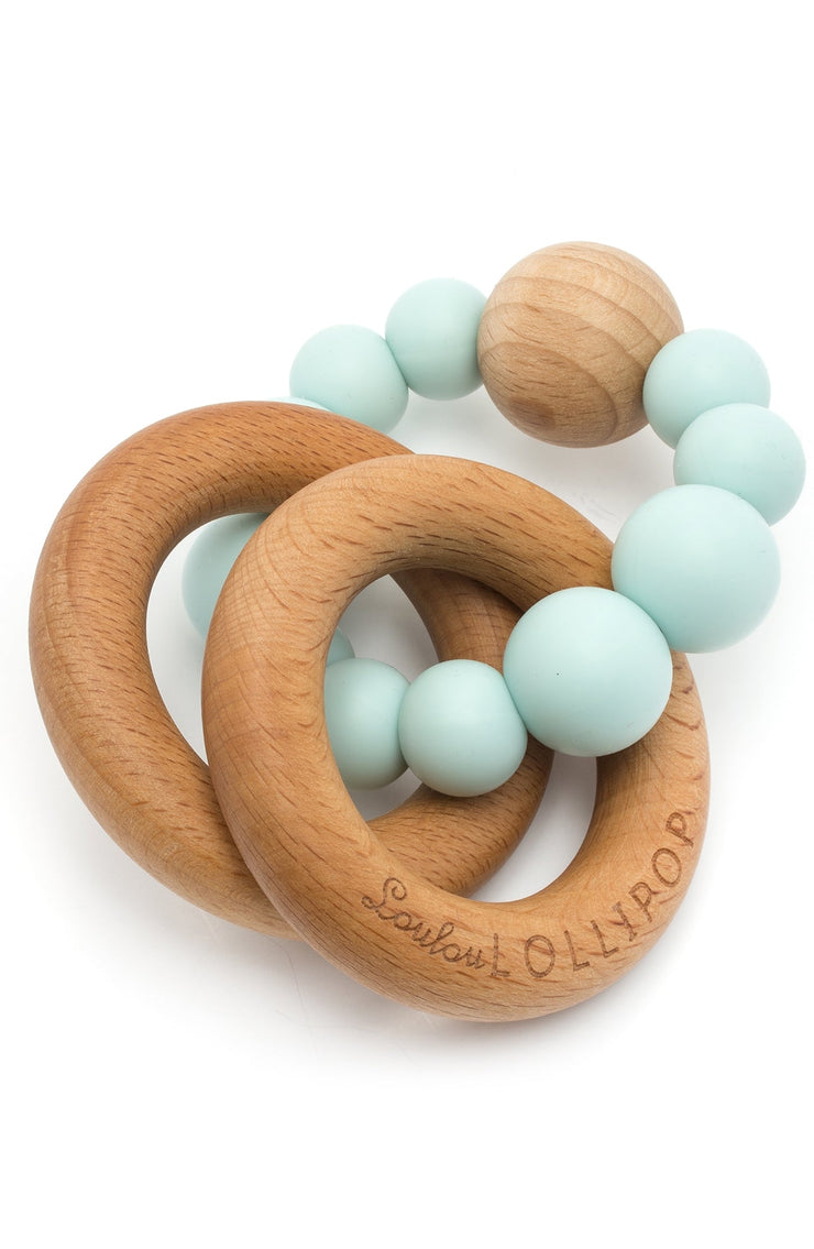 BUBBLE SILICONE & WOOD TEETHER