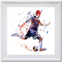 SOCCER IN MOTION FRAMED CANVAS