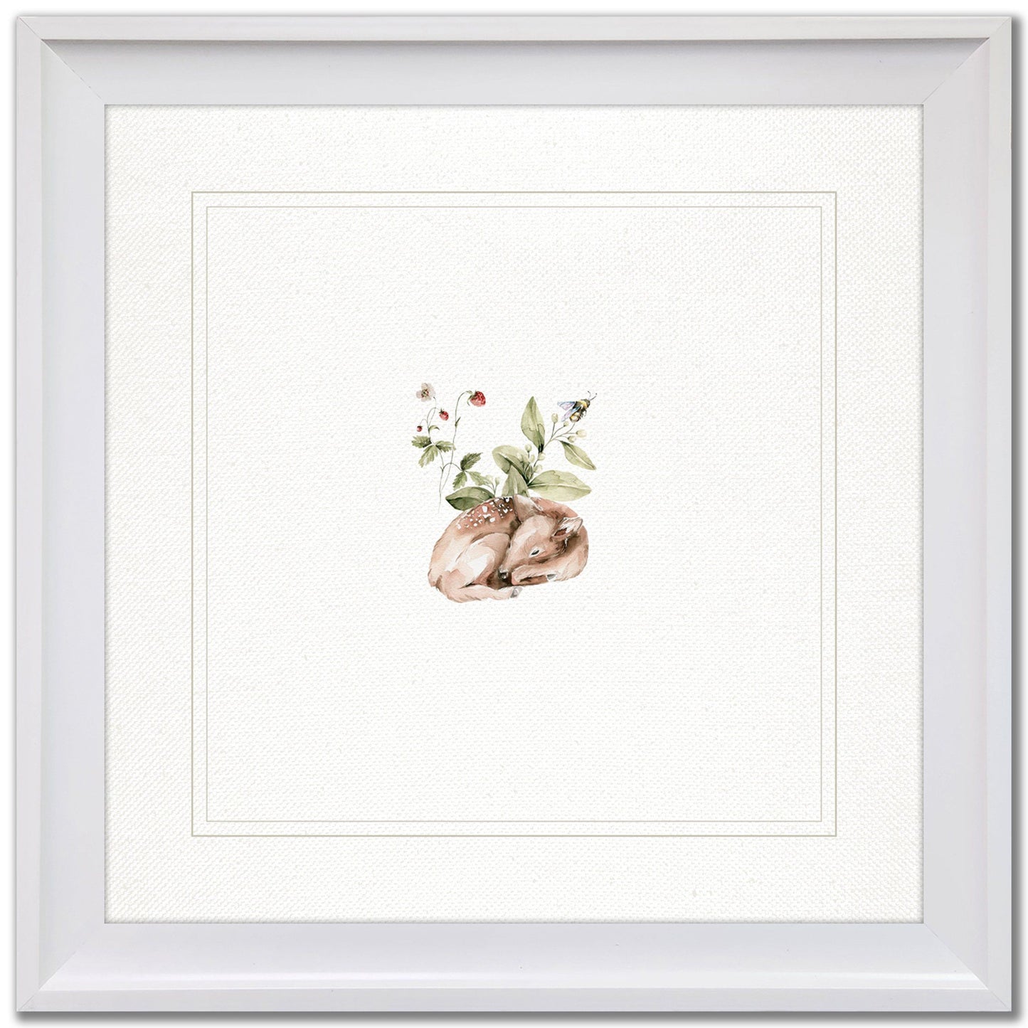 HOLLY FAWN FRAMED CANVAS