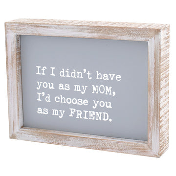 MOM AND FRIEND WOOD BLOCK