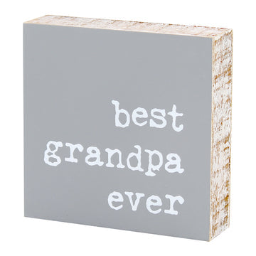 BEST GRANDPA WOOD BLOCK