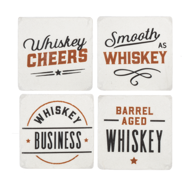 WHISKEY COASTER SET 4