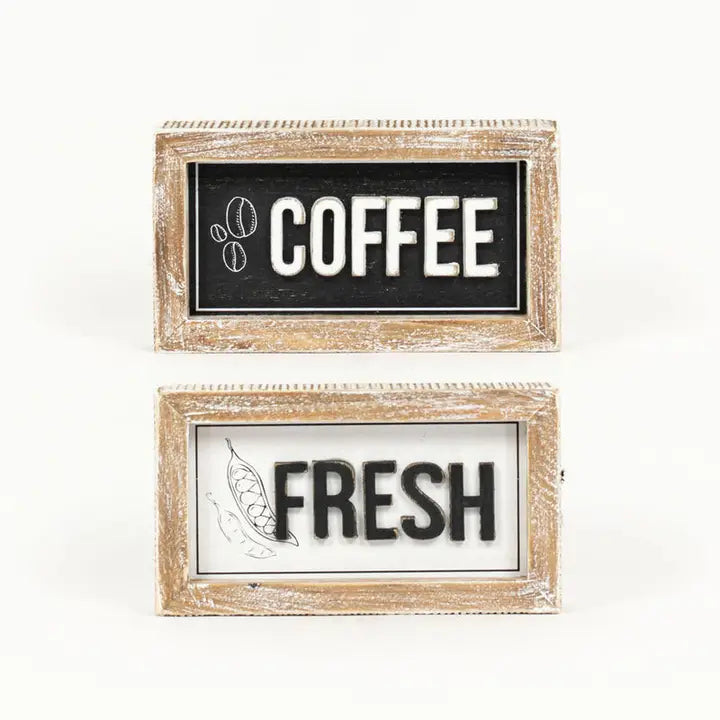 REVERSIBLE COFFEE SIGN