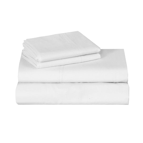 PERCALE WHITE SHEET SET